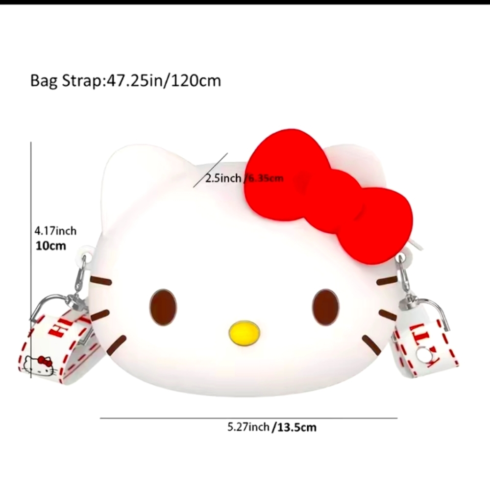Adorable Hello kitty Silicone Purse